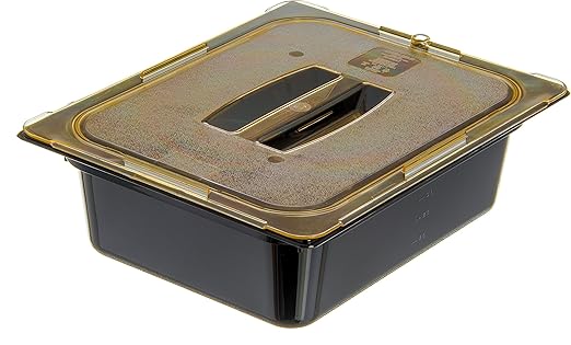 Carlisle FoodService Products CFS 10421B03 Universal High-Heat Half-Size Food Pan, 6.6 qt. Capacity, 12-3/4 x 10-3/8 x 4", Black (Case of 6)