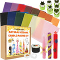 HASSLICKIT Beeswax Candle Making Kit for Beginners, 12 Beeswax Sheets for Candle Making Rolling DIY Kits (12 Colors, 8 x 8 inch)