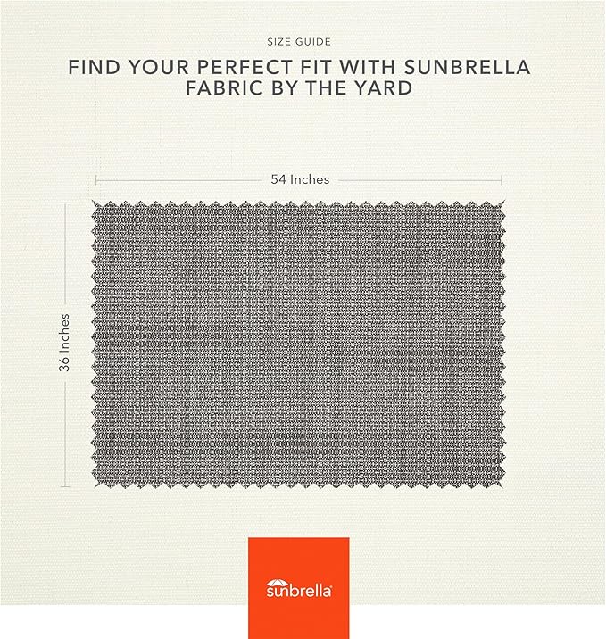 Sunbrella Outdoor Fabric by The Yard | Smoke (Solid) | Official Sunbrella Seller | Indoor or Outdoor Upholstery Fabric for Chairs, Cushions, Drapery, Pillows, Furniture