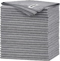 FIXSMITH Grey Microfiber Cleaning Cloth -Pack of 24, Highly Absorbent Cleaning Rags, 16"X12" All Purpose Cleaning Towels for Housekeeping, Kitchen, Car, Lint Free and Reusable Microfiber Towels