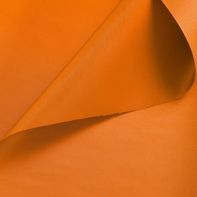 Nylon Fabric, 58"W 420D Waterproof Fabric 1 Yard Ripstop Nylon Material Outdoor Upholstery Twill Sewing Material for Patio Chair, Lining, Cushion, Purse, Tote Bag, Tent, Tarp Cover, DIY Project Orange