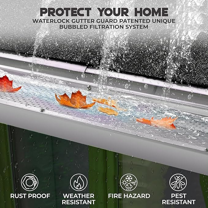 5" Gutter Guards Leaf Protection, Domestic Aluminum Gutter Covers 5 Inch (Sample, Mill Finish)