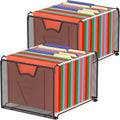 Simple Houseware Mesh Hanging File Folder Organizer 15.25" D x 12.75" W , 2 Packs, Black