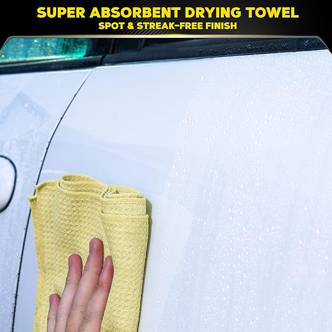 Meguiar's Water Magnet Microfiber Drying Towel, Premium Car Wash Microfiber Towel That’s Super Plush, Water Absorbent & Scratch-Free Big Microfiber Towels for Cars, 1 Pack