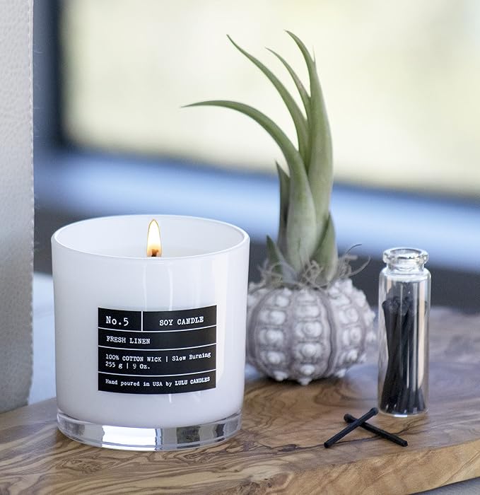 Lulu Candles | Lavender Fields | Luxury Scented Soy Jar Candle | Hand Poured in The USA | Highly Scented & Long Lasting- 9 Oz.