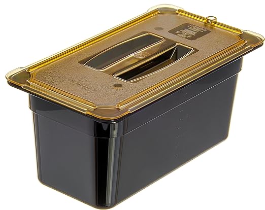 CFS 3086203 StorPlus High Heat Food Pan, 6" Deep, Third Size, Black, 1/3 Size (Pack of 6)