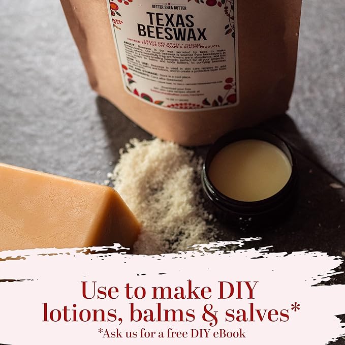 Beeswax for Candle Making | Raw Beeswax for Skin and Hair Care, Food Grade | Use for Lotion Making and Lip Balms | 1 lb Bar of 100% Pure Bees Wax