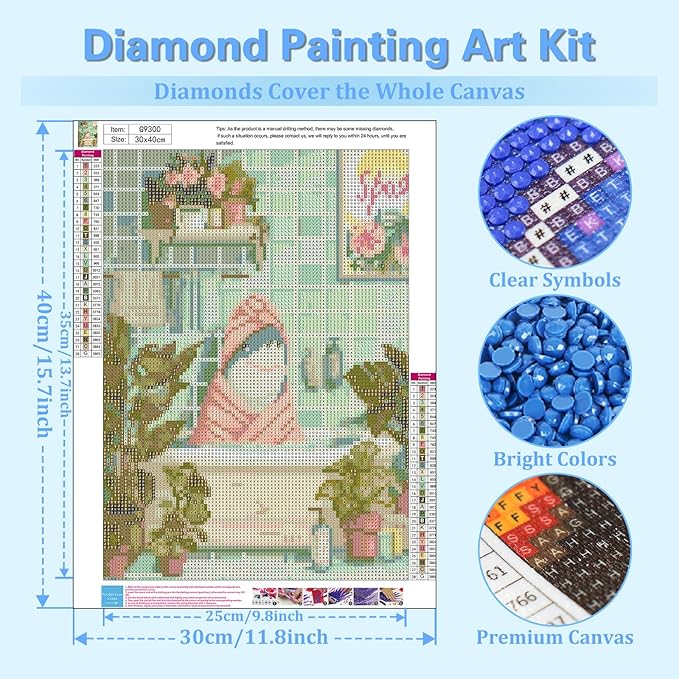 Reivworl Shark Diamond Art Kits for Adults, Shark Diamond Painting Kits, 5D Gem Art Kit for Gifts and Home Interior Decor 12x16 Inch