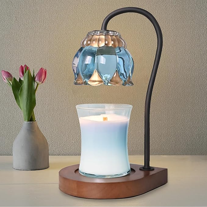 PPZHAVG Candle Warmer Lamp Birthday Gifts for Women Mom, Mothers Day Gifts, Compatible with All Jar Candles, Wax Melt for Candle Home Decor, Modern Farmhouse Decor, Candle Warmer Timer SkyBlue