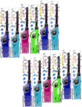 Long Lighters Bulk Pack, Multi Use Butane Refillable Fire Lighters, Ideal for Fireplace Candle BBQ Grill Gas Stove Campfire, Neon Colors, 12 Pack