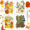 Dried Flowers, Resiners 100Pcs Pressed Flowers for Craft Yellow Real Natural Dried Flowers Dry Leaves Kit for DIY Making Crafts Resin Soap Candle Scrapbook Supplies Card Making Jewelry
