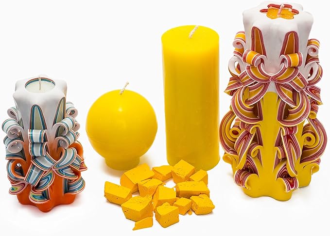 Yellow Candle Dye 2oz for Soy Candle Making – Candle Shop Premium Color Dye Blocks for Soy Wax, Beeswax, Paraffin - Candle Wax Dyes