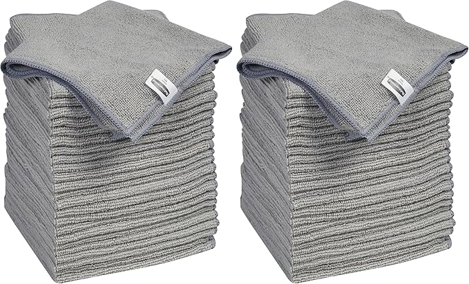 Rubbermaid Microfiber Cloth Towels 14"x14" Non-Scratch Reusable/Washable for Cleaning/Wiping/Polishing for Home/Kitchen/Car,(Pack of 48)