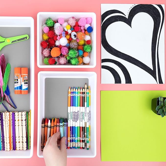 Drawer Organizers 3-Size | Office, Kitchen, Desk, Junk Drawer Organization & Storage Tray