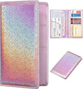 HERRIAT Car Registration and Insurance Card Holder,Glitter Leather Vehicle Glove Box Automobile Documents Paperwork Wallet Case Organizer for ID, Key Contact Information Cards,Men&Women