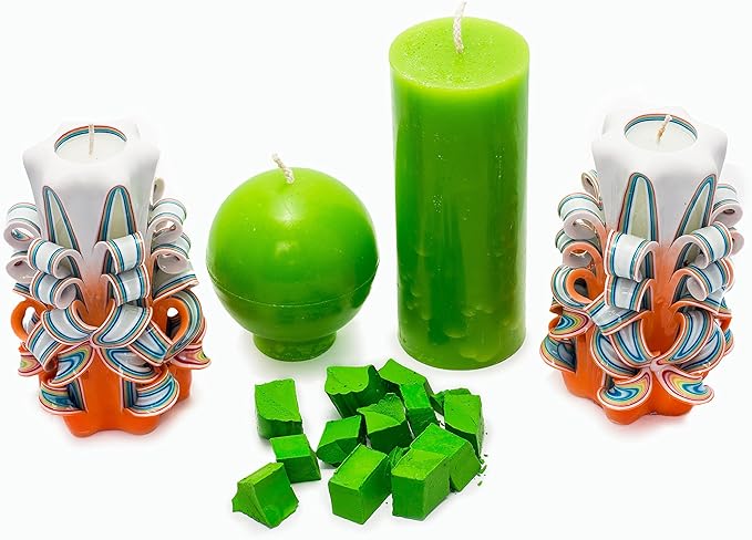 Green Candle Dye 2oz for Soy Candle Making – Candle Shop Premium Color Dye Blocks for Soy Wax, Beeswax, Paraffin - Candle Wax Dyes