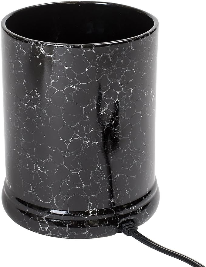 Black Marble Ceramic Stoneware Electric Jar Candle Warmer