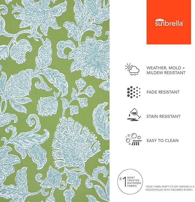 Sunbrella Fabric by The Yard | Official Sunbrella Seller | Indoor or Outdoor Upholstery Fabric for Chairs, Cushions, Drapery, Pillows, Furniture | Floral Song Spring