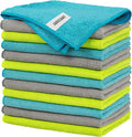 FIXSMITH Microfiber Cleaning Cloth - Pack of 12, Multi-Functional Towels, Size: 12 x 16 in, Highly Absorbent Rags, Lint-Free, Streak-Free for Car, Kitchen, Home, Office