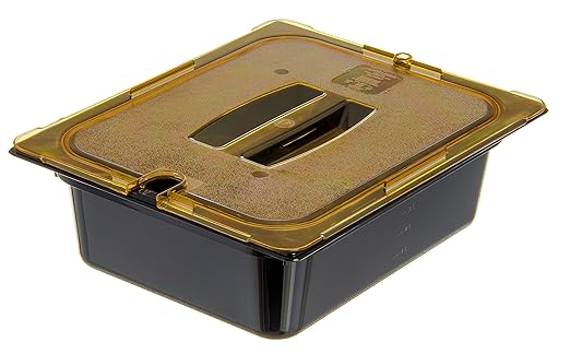 Carlisle FoodService Products CFS 10421B03 Universal High-Heat Half-Size Food Pan, 6.6 qt. Capacity, 12-3/4 x 10-3/8 x 4", Black (Case of 6)