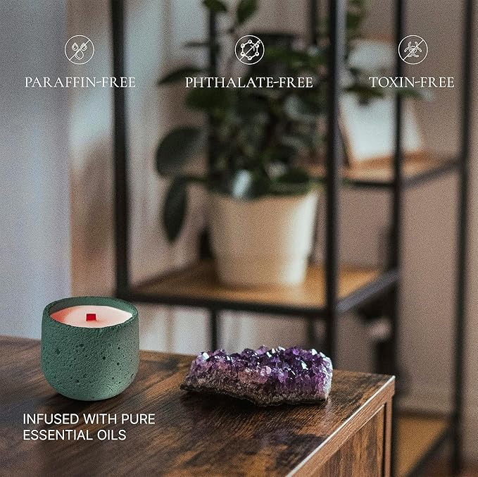 Forest Root, Beeswax Coconut Organic Clean-Burning Candle | Grounding Aromatherapy Cedarwood & Rosemary | Earthy Luxury Home Fragrance | Long-Lasting Slow Burn | Wood Wick, 9oz