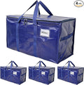 Extra Heavy Duty Moving Bags - 23 Gallon Extra Large Storage Bags 65 lbs Capacity, Waterproof Foldable Packing Bags for College Students, Camping & Closet Organizat(4PCS)