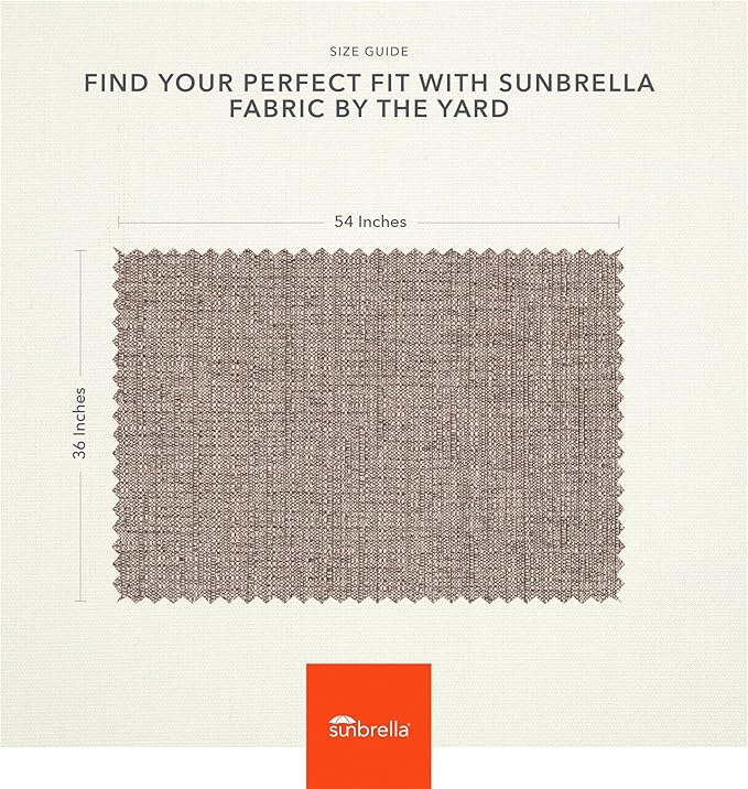 Sunbrella Outdoor Fabric by The Yard | Marvel Mushroom (Solid) | Official Sunbrella Seller | Indoor or Outdoor Upholstery Fabric for Chairs, Cushions, Drapery, Pillows, Furniture