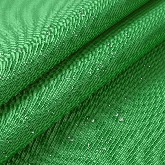 1200D Thicken Waterproof Canvas Fabric by The Yard 58" W Water-Resistant Polyester Fabric Heavy Duty Outdoor Upholstery Material for Chair Patio Cushion Furniture Cover Sewing DIY, 15 Yards Green
