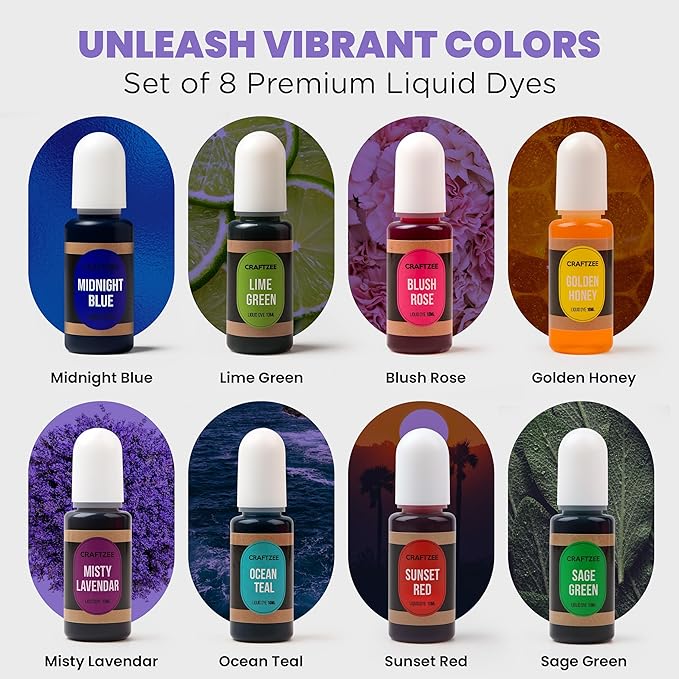 CraftZee 𝗦𝗨𝗣𝗘𝗥 𝗗𝗘𝗟𝗨𝗫𝗘 Soap Making Kit - All-in-One Soap Making Supplies with 6lbs Soap Base, 8 Dyes, 8 Essential Oils, Silicone Molds, Cutters, All Essential Tools & Instructions