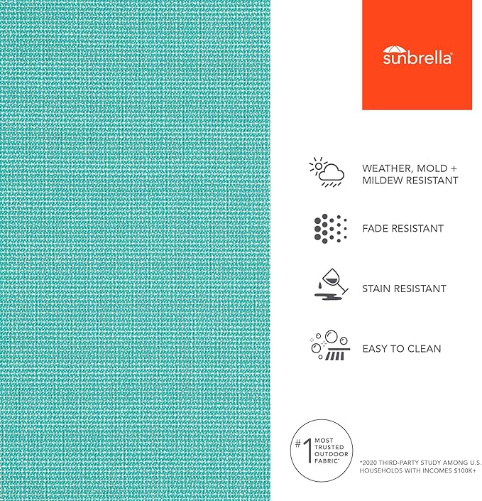 Sunbrella Outdoor Fabric by The Yard | Bliss Breeze (Solid) | Official Sunbrella Seller | Indoor or Outdoor Upholstery Fabric for Chairs, Cushions, Drapery, Pillows, Furniture