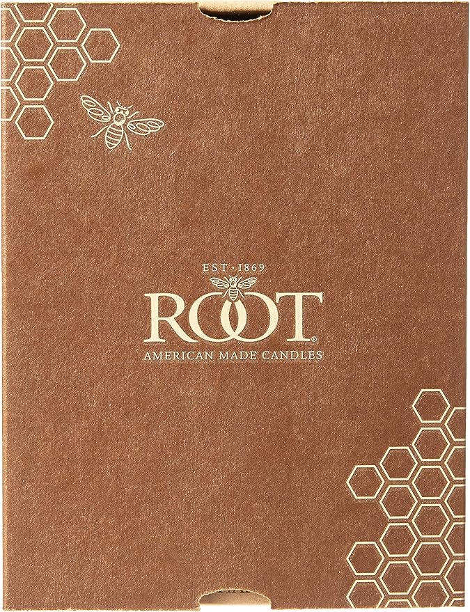 Root Candles 4-Count Unscented Dinner Candles Dripless Beeswax Enhanced Grecian Collenette Boxed Candle Set, 7-Inch, Dark Olive