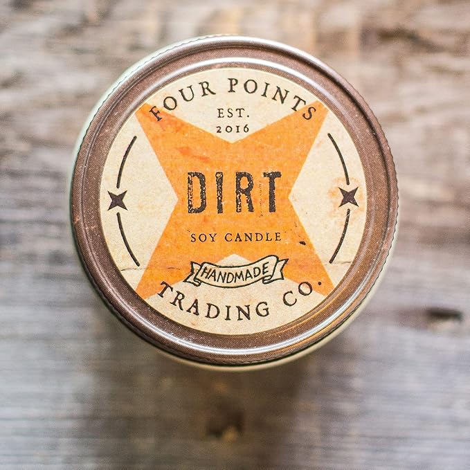Dirt Scented Candle, 8 Oz. Handcrafted Soy Wax Candles for Men & Women, Fragrant Aromatherapy Candle with Jar, Unique Room Scents, Relaxing Home Essentials for Mom, Daughter or Friend